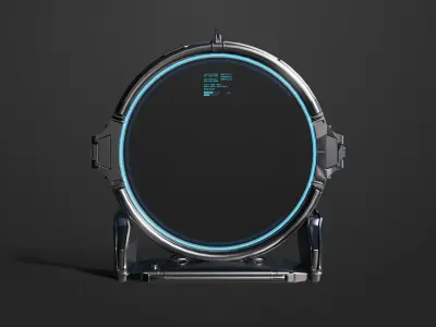 Sci-Fi Temporal Machine Low-poly 3D model