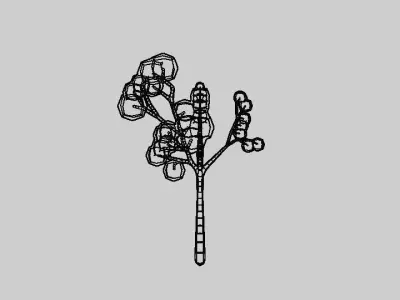 Sci-Fi Fantasy Low-Poly Game-Ready Tree 1 - Light Green 1 Low-poly 3D model