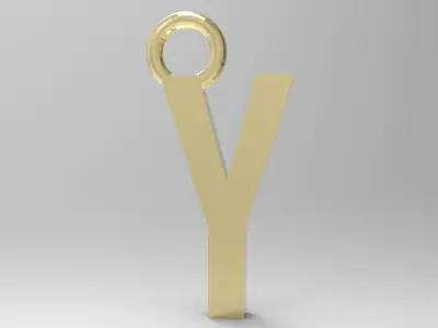 collection 26 letter pendant from A to Z  3D Model Pack