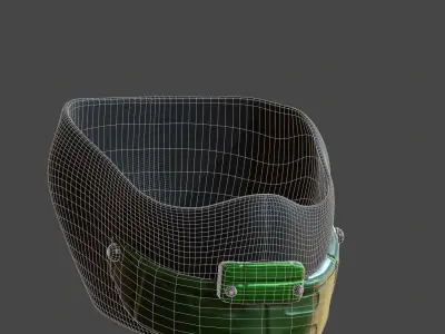 Gas mask helmet 3d model scifi Low-poly  Low-poly 3D model