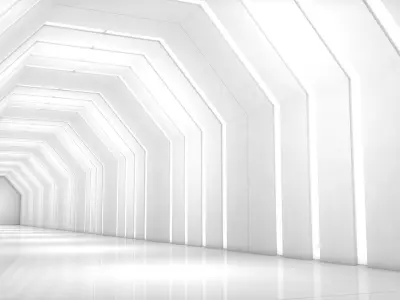 Sci Fi Corridor Low-poly 3D model 8