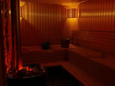 Small comfortable bath Low-poly 3D model
