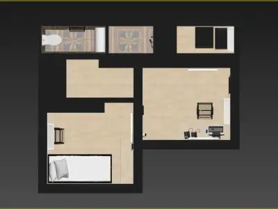 School guard room kindergarten security 3D model