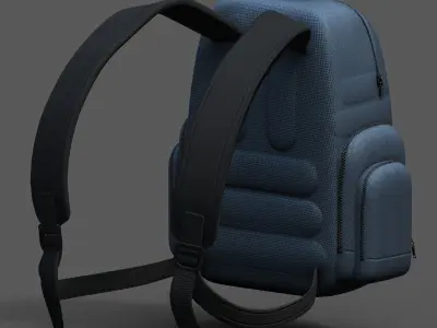 Backpack bag baggage Color 3d low poly Low-poly 3D model