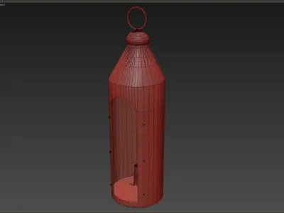 Candle Holder Low-poly 3D model 12