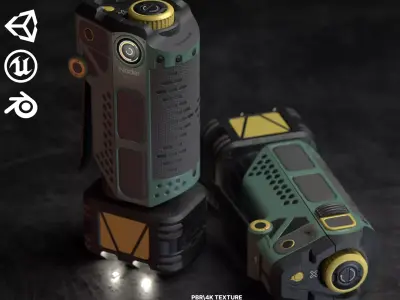 Sci fi device Low-poly 3D model