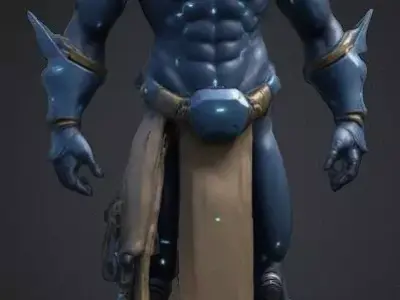 Scifi Character Warrior Low-poly 3D model