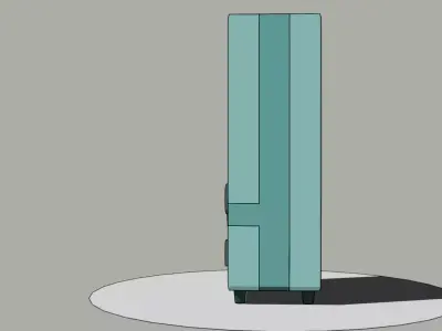 wending machine comics stencil style Low-poly 3D model