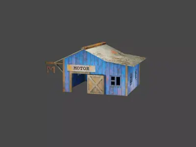 Motor Workshop Low-poly 3D model