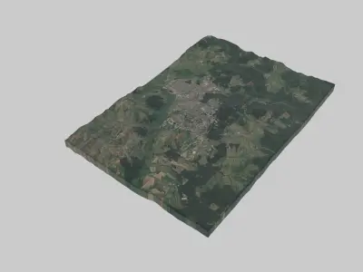 Izhevsk City Low-poly 3D model