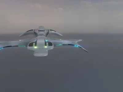 Corvette Spaceship 3D model