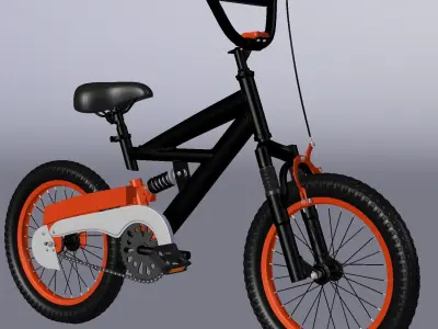 Razor Dual Suspension BMX  Bike Low-poly 3D model