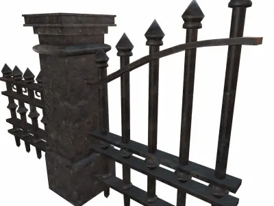 Graveyard Exterior Pack Low-poly 3D model