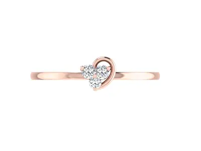 Women Ring Render 3dm STL OBJ FBX Details 3D print model 8