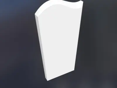 3d headstone model - wave  3D print model