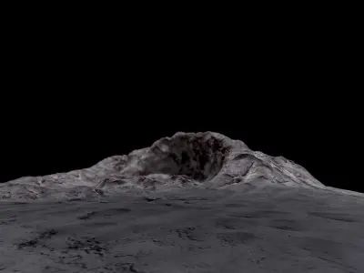 alien terrain Low-poly 3D model