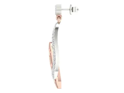 Light Weight Gold Diamond Earring  -earr26 3D print model
