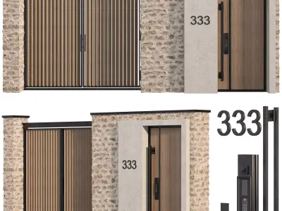 modern door 14 3D model