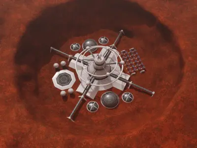 Mars Colony 4K PBR 3D model