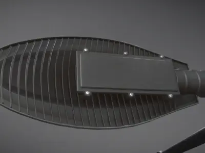 Sci-Fi Street Light 14 version 1  3m with pole 3 Low-poly 3D model