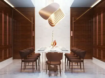 Modern Parametric Chandelier 3D model