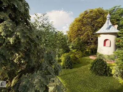 Stylized Tower House 3D model