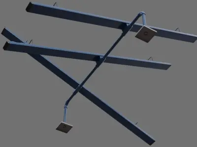Seesaw 1A Low-poly 3D model