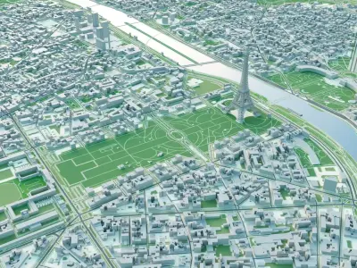 Paris City 3D model