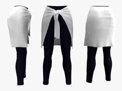 Leggings With Wrapped Around Shirt Low-poly 3D model