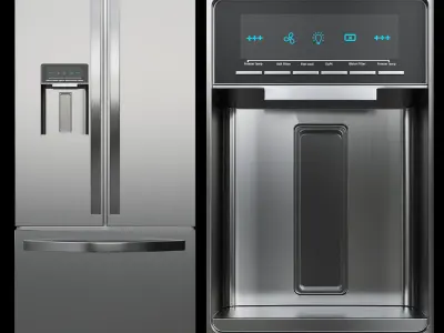 Whirlpool Kitchen Appliances Collection Low-poly 3D model