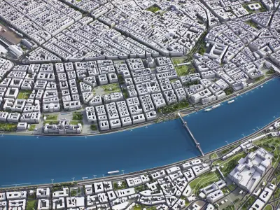 Budapest Low-poly 3D model