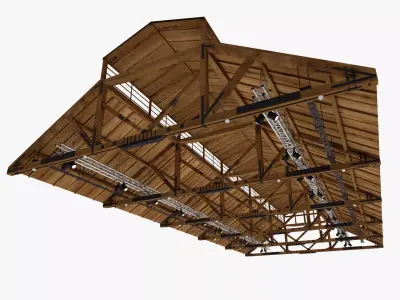 Ceiling Ventilation Pipes 17 3D model