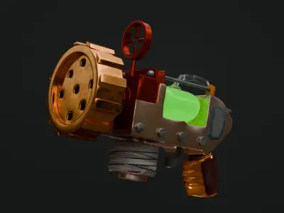 Sci-fi Fluid Gun Low-poly 3D model