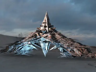 Amon Ra Sci fi Pyramid Dark Tower 3 3D model