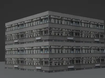 Building 5 Low-poly 3D model purchase