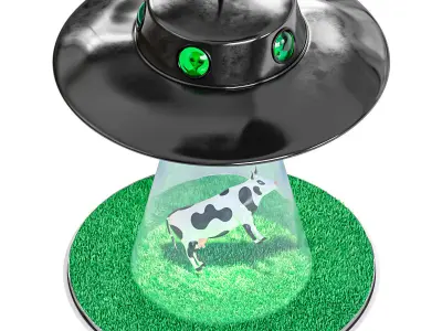 Alien Abduction Lamp 3D model