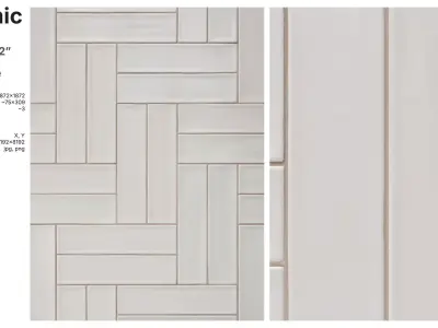 Subway Tile in Double Herringbone Texture