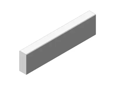 Concrete Curb 80 20 8 Modular Garden Border 3D model