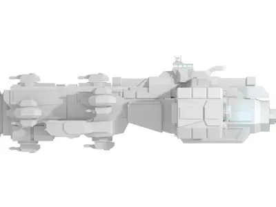Sci-Fi Space Ship Low-poly 3D model