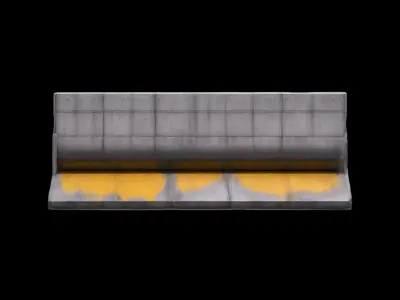  3d Render Concrete Barrier Traffic Isolated 3D model