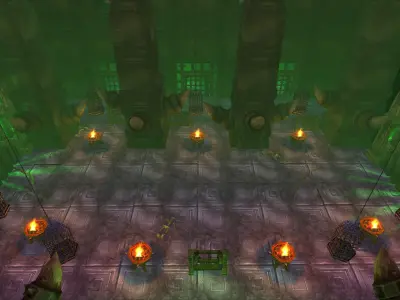 Fantasy Chess RPG Environment - Dungeon1 Low-poly 3D model
