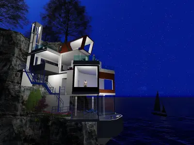 Cliff House 3D model
