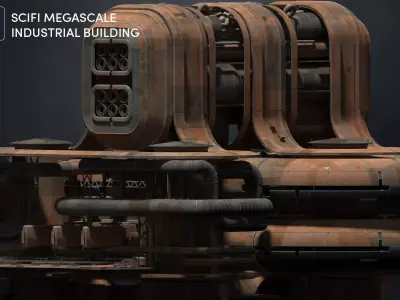 SUBD Scifi Megascale Industrial Building 03 3D model