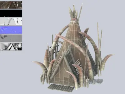 Orc house Low-poly 3D model buy
