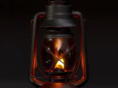 Old lamp Low-poly 3D model purchase