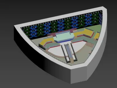  Modern Club Design concept Low-poly 3D model