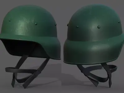 Helmet scifi military combat 3d model low poly human generic  Low-poly 3D model