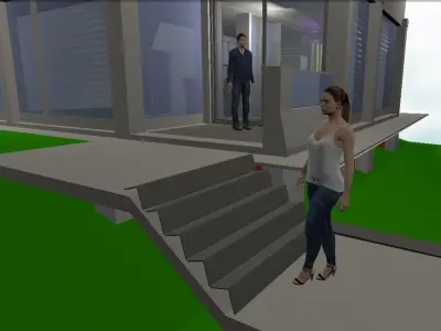 Human Scale Architecture Low-poly 3D model