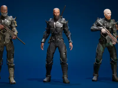 ExoSoldier 01 Low-poly 3D model