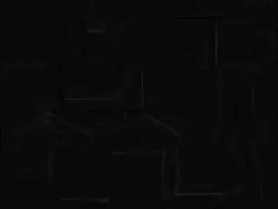 Stylized Modern House Low Poly 3D Model Roof Vertical Panels Low-poly 3D model